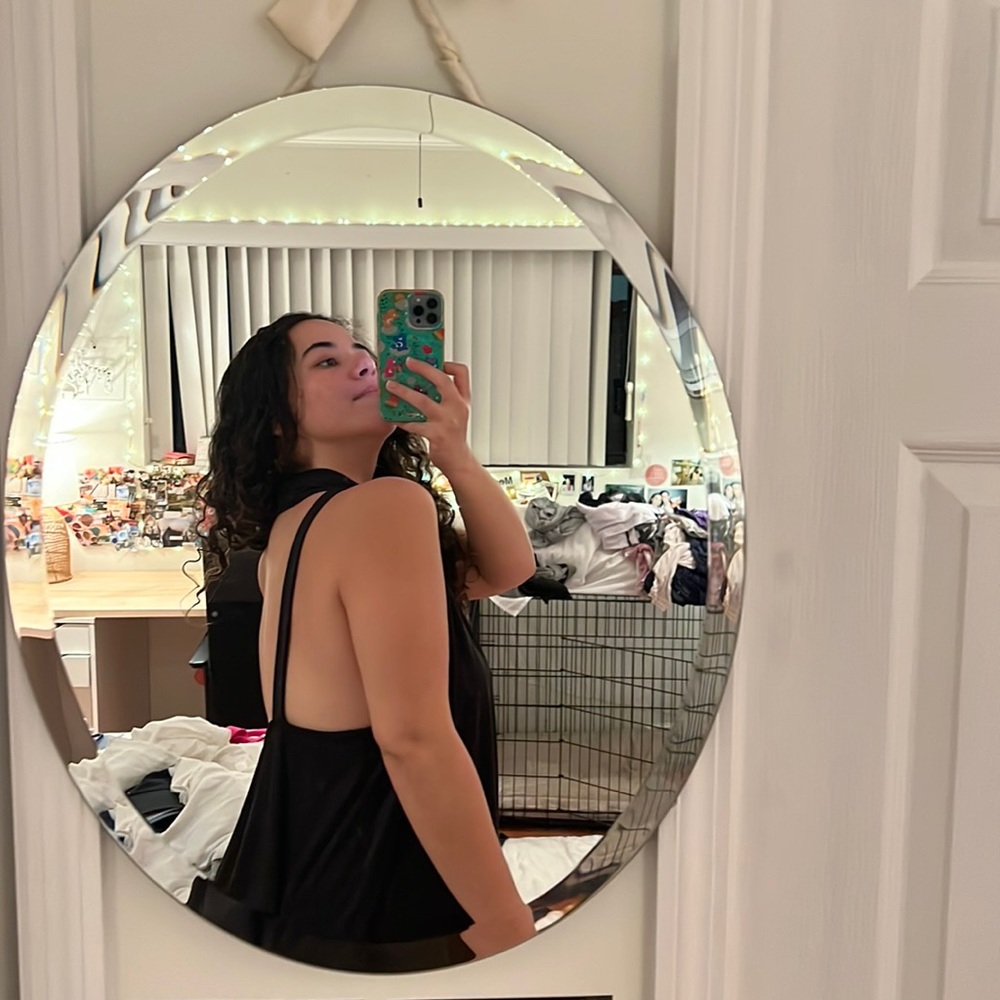 Jolie Black backless tank top
